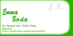 emma boda business card